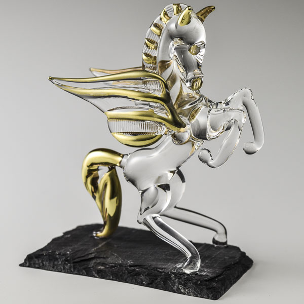 Pegasus Gold on Slate Small