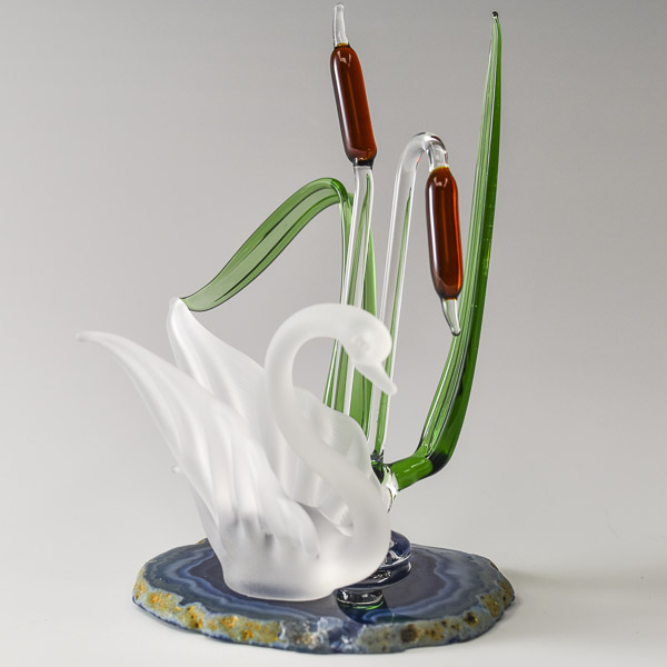 White Swan and Bulrushes