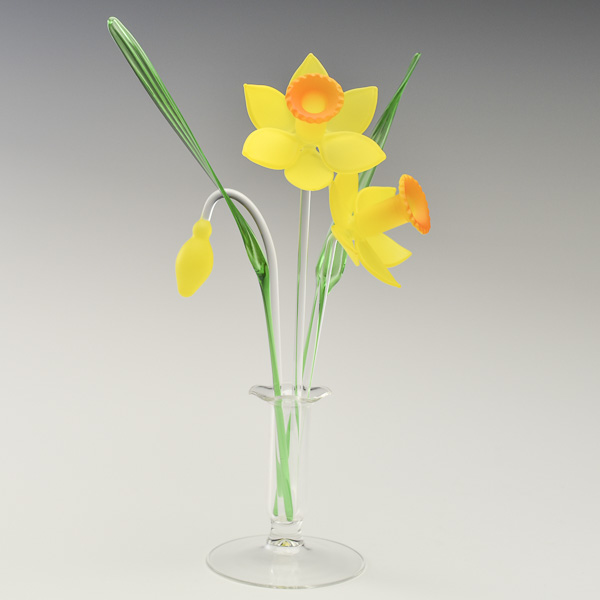 Daffodils Yellow and Orange Frosted Small