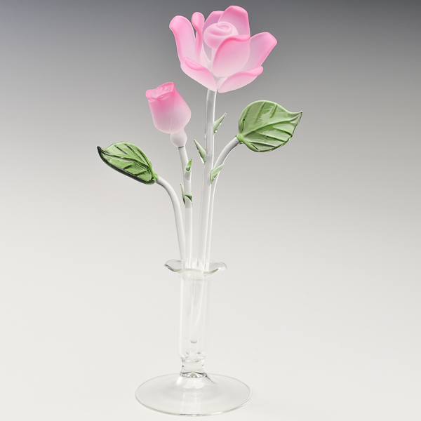 Roses Pink Frosted Small 